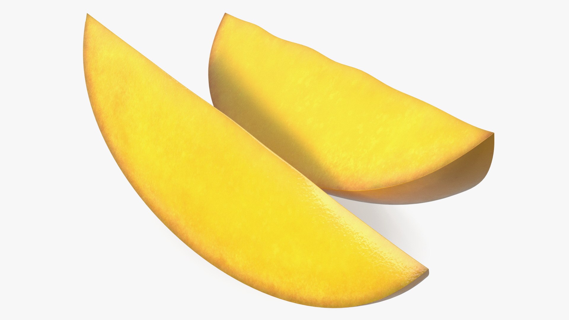 Yellow Mango Slices 3D model preview
