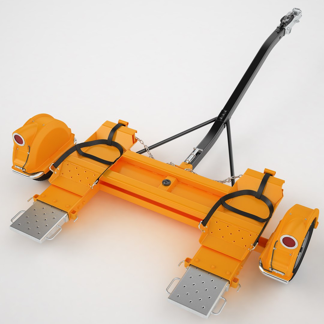 3d Model Car Tow Dolly 02 Turbosquid 2163218 5895