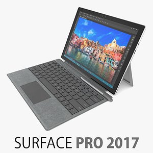 3D microsoft surface pro 2017