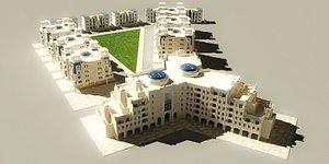 3d model residential apartment buildings