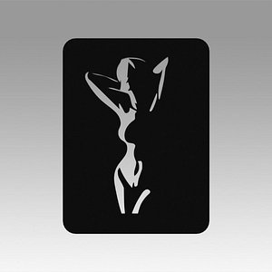 Girl logo lasercut