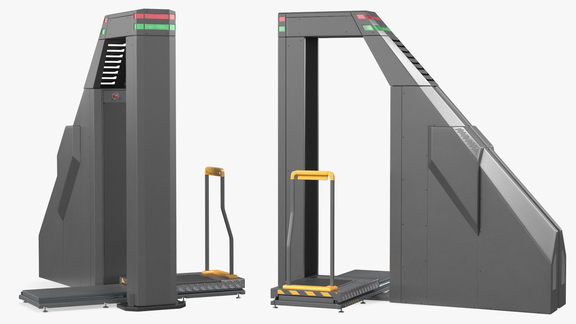 Airport Security X Ray Full Body Scanner Rigged 3D model preview