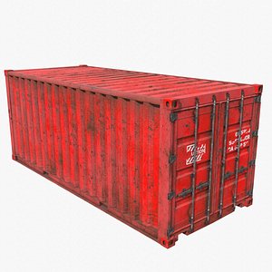 3D Rusty Shipping Container model