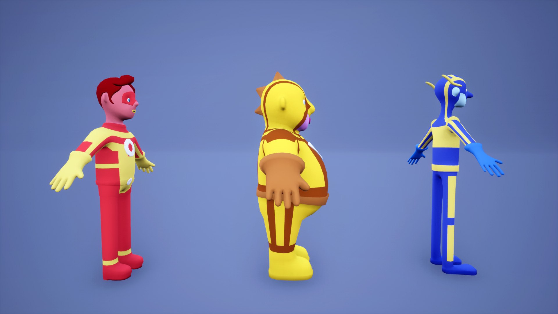 Superheroes With Props 3D - TurboSquid 2316397