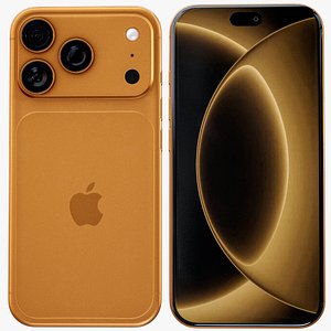 3D Apple IPhone 18 Pro Max Orange PBR