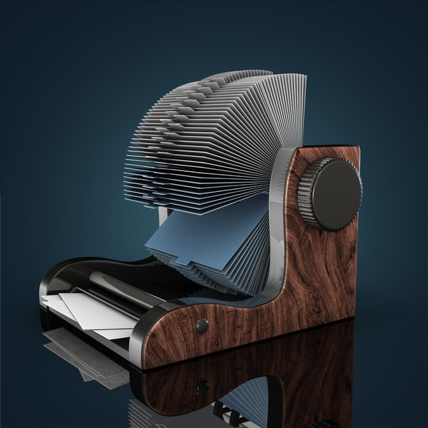 3d model vintage rolodex