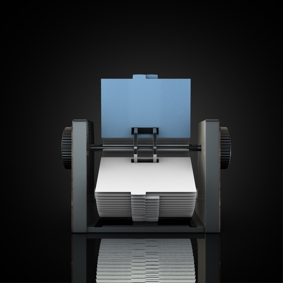 3d Model Vintage Rolodex