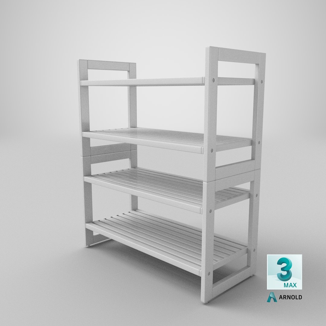 3D white stackable shoe rack model https://p.turbosquid.com/ts-thumb/37/wqaDFB/DZ/stemcell_max_arnold_render/png/1627582596/1920x1080/fit_q87/a5de45db094e0a0201a3a7d039e2cab5c541857f/stemcell_max_arnold_render.jpg