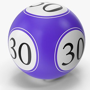 3D Bingo Ball 30 model