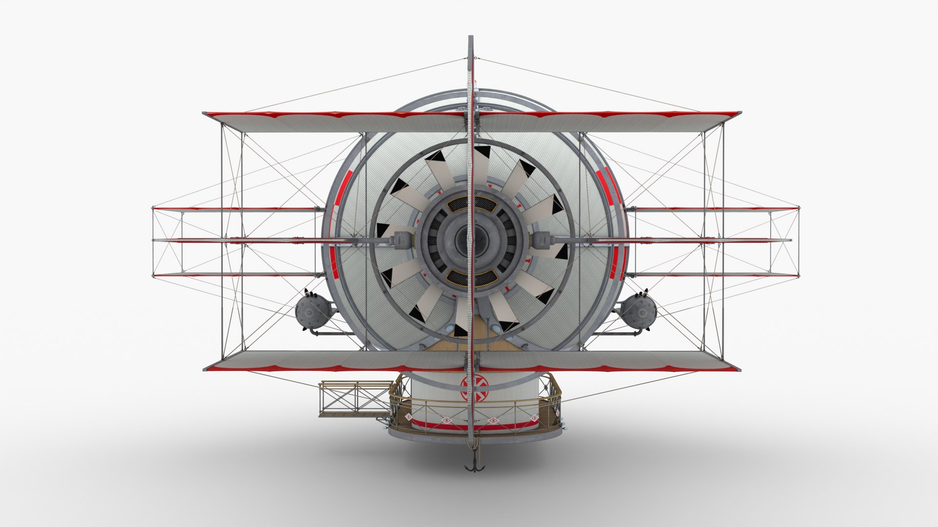 3D White Dirigible Perun Model - TurboSquid 2366573