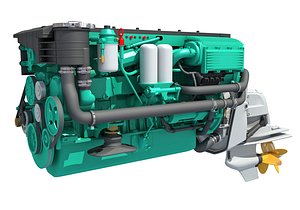 sterndrive engine 3D model