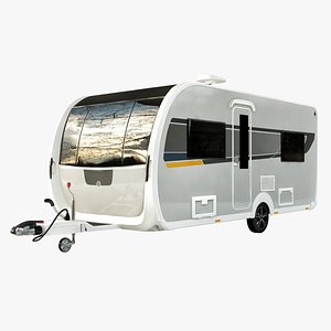 Short Luxury Travel Trailer 3D model