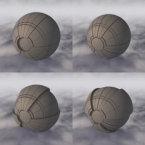 C4D Sci-fi Spaceship A 001 Untextured