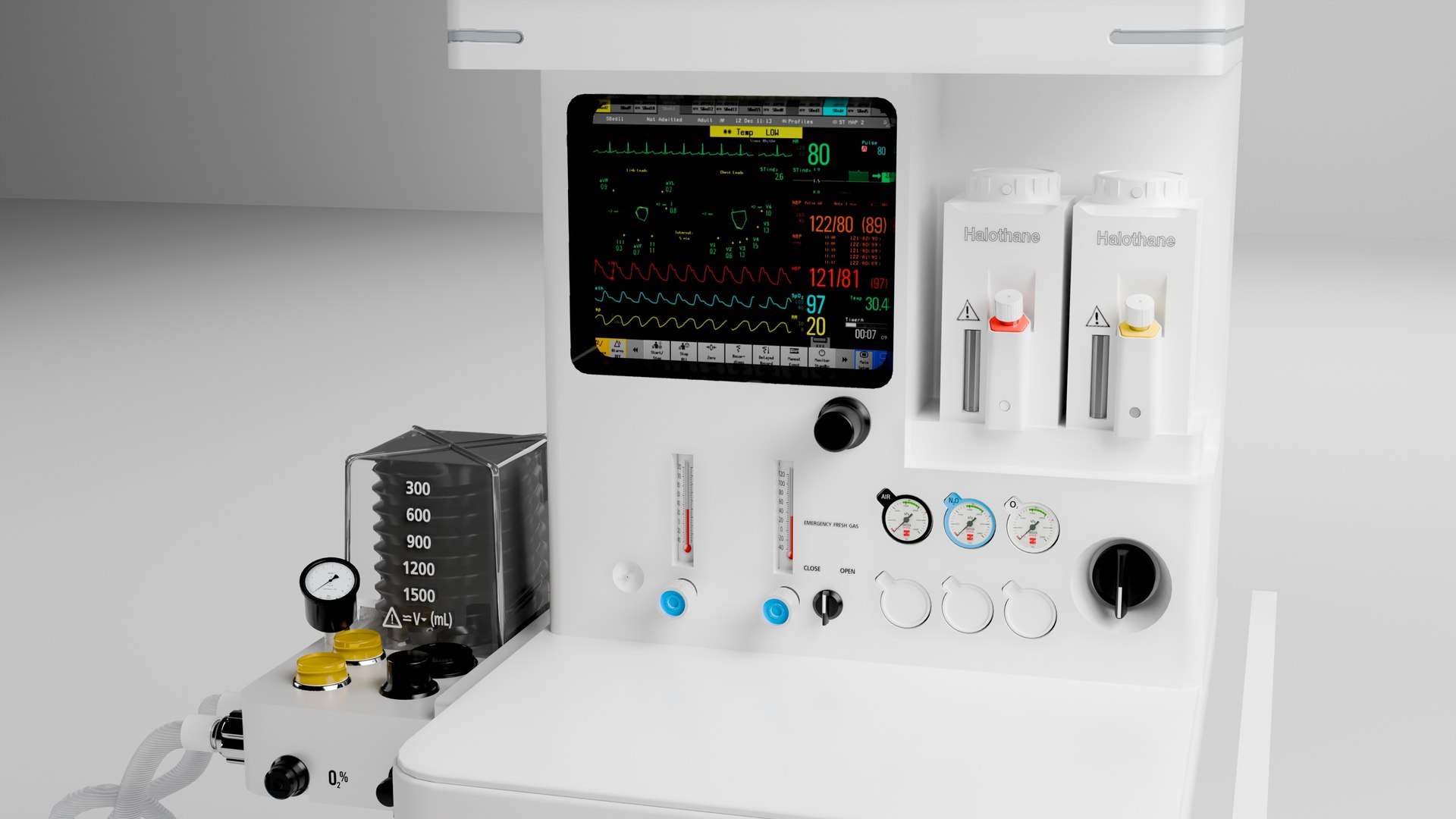 Anesthesia Machine 3D Model - TurboSquid 2301149