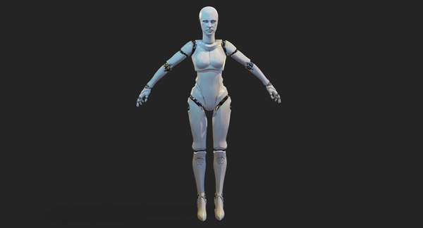 3D real-time robotic girl rig model - TurboSquid 1217518