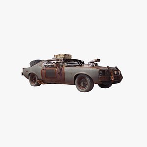post apocalyptic muscle car 3d max