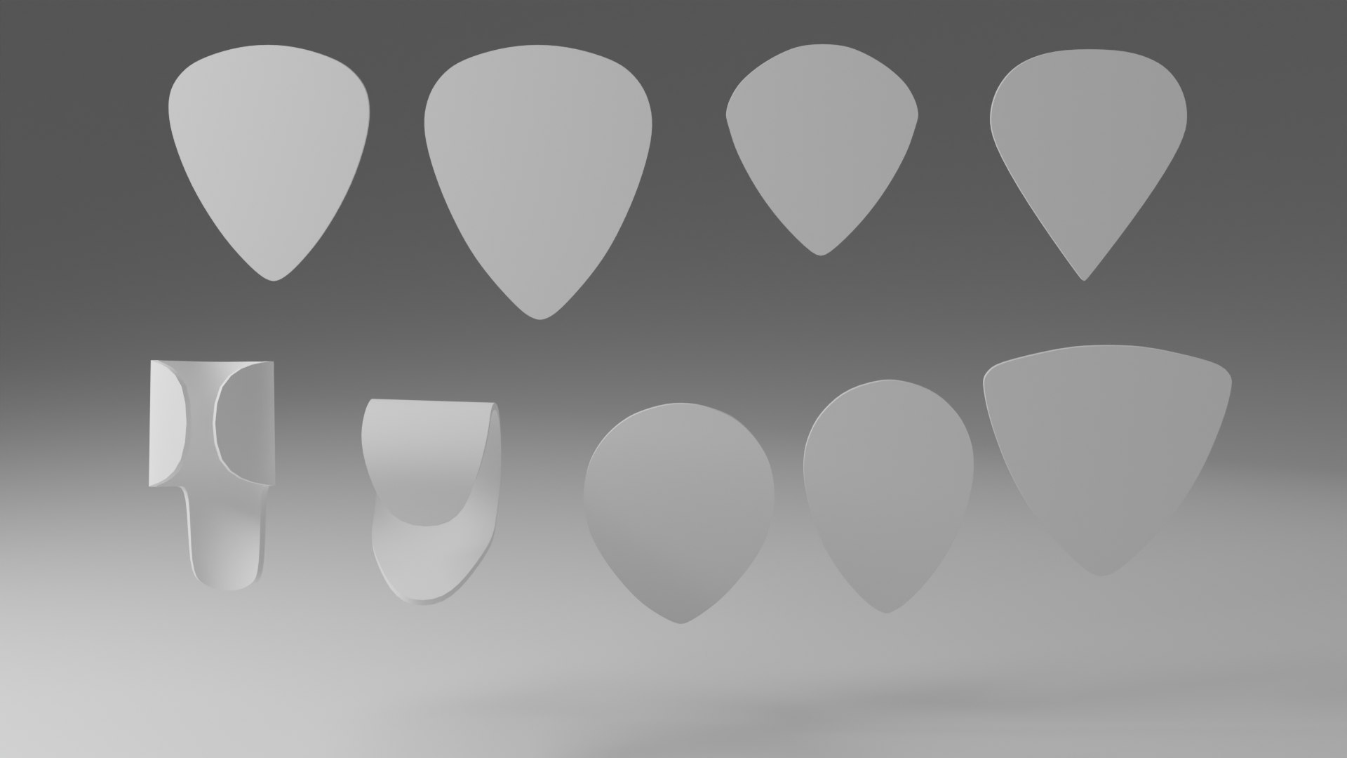 3D model Guitar Picks https://p.turbosquid.com/ts-thumb/38/K7yTFh/fA/clay/png/1700739899/1920x1080/fit_q87/73f1ef2a76f5a929f5018933c94663d6e708459d/clay.jpg