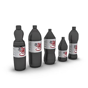 assortment of cola bottles 02 model