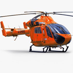 3d model md902 explorer aircraft