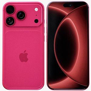 3D Apple IPhone 18 Pro Max Red PBR