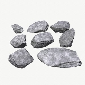 rock stone pack 3D model