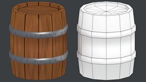 Low-Poly Game asset Barrel