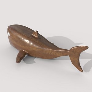 wooden whale ornament 3D model