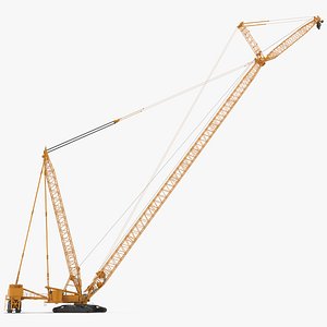 Crawler Crane with Lattice Boom for Construction Rigged