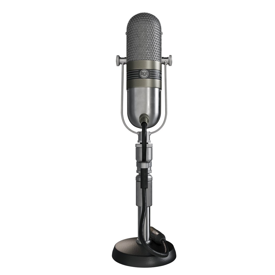 3D Model Vintage RCA 77DX Ribbon Microphone TurboSquid 2301449