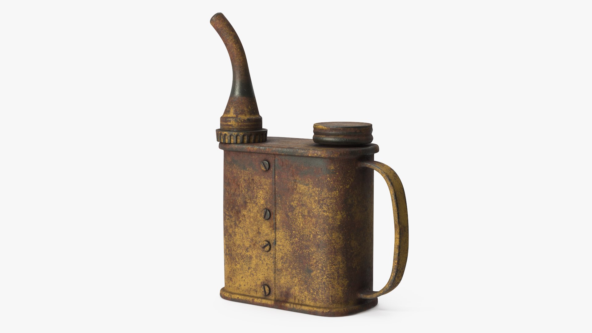Rusty Vintage Oil Can 3D model preview
