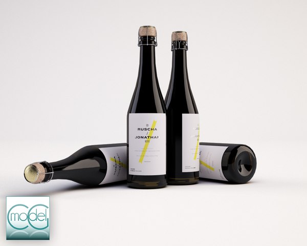 3ds max bottles wine