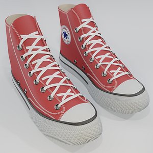 Basketball Leather Shoes Converse All Star Red