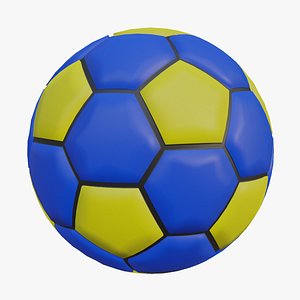 Blue Soccer Ball 3D model