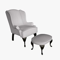 Gwendolyne's chair  ottoman - style 012