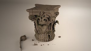 corinthian capital ruin 3D model