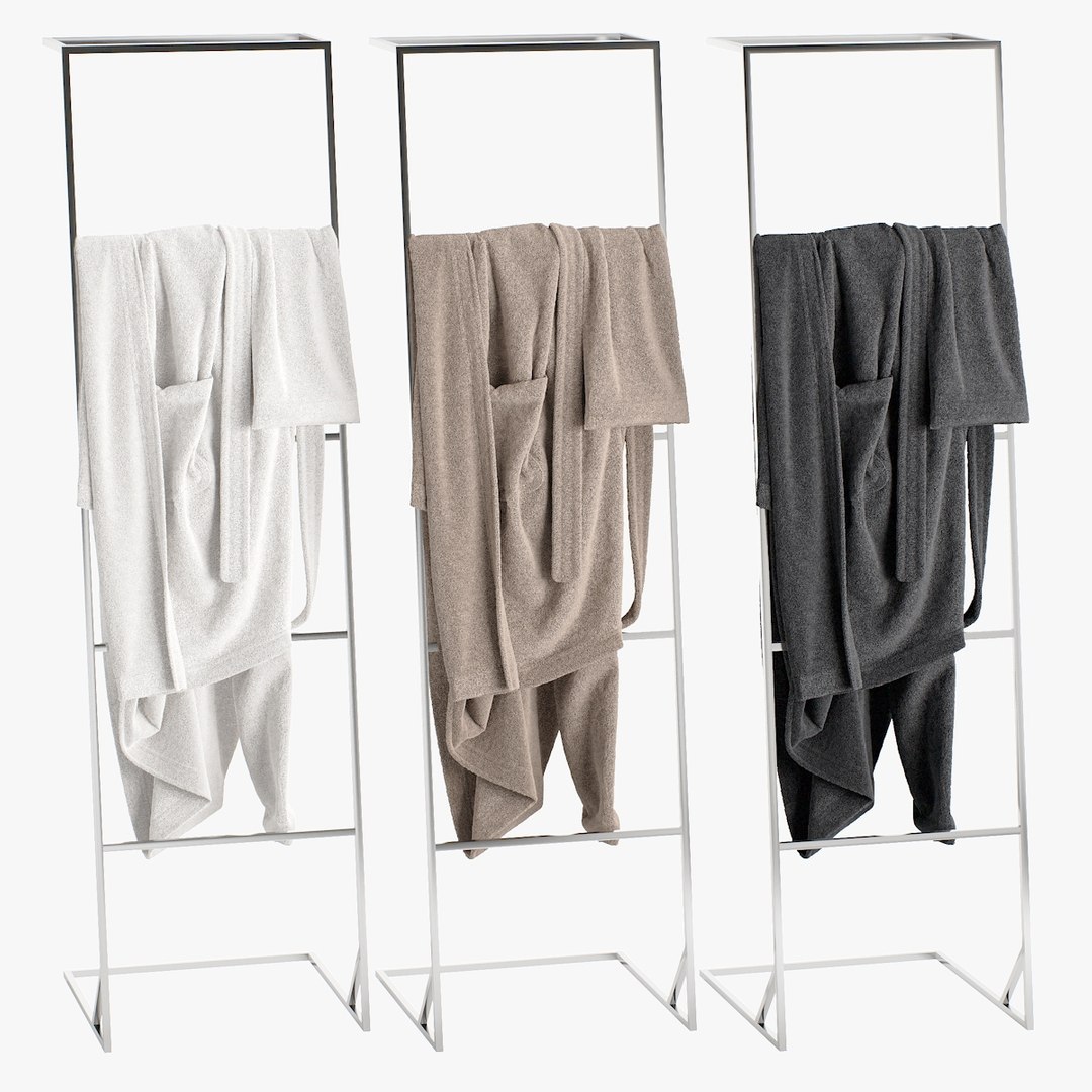 3D Bathrobe Hanging Set 08 TurboSquid 2005471