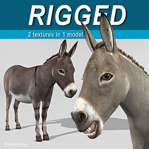 maya rigged donkey