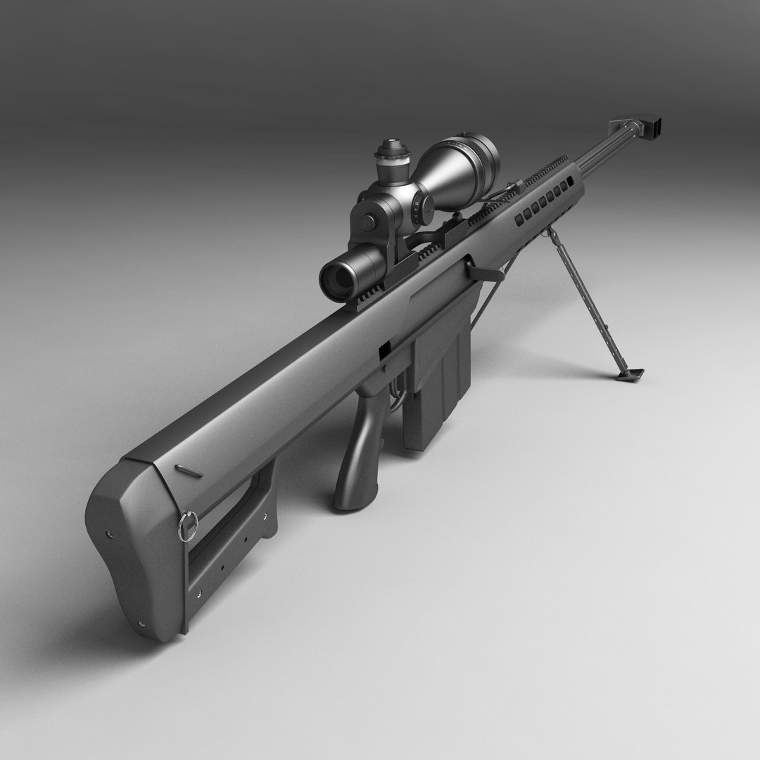 3d Model Barrett Military