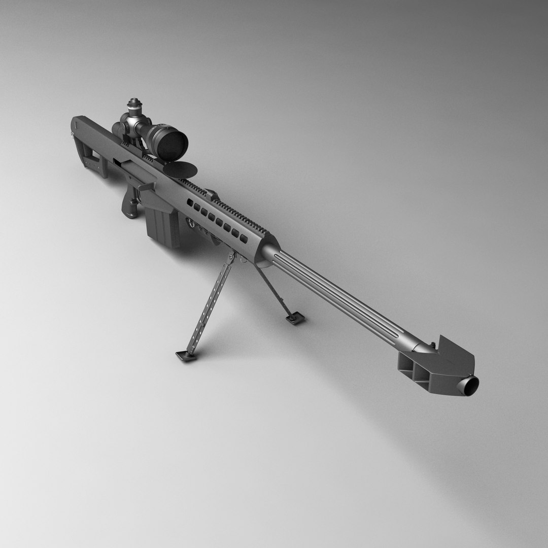 3d Model Barrett Military
