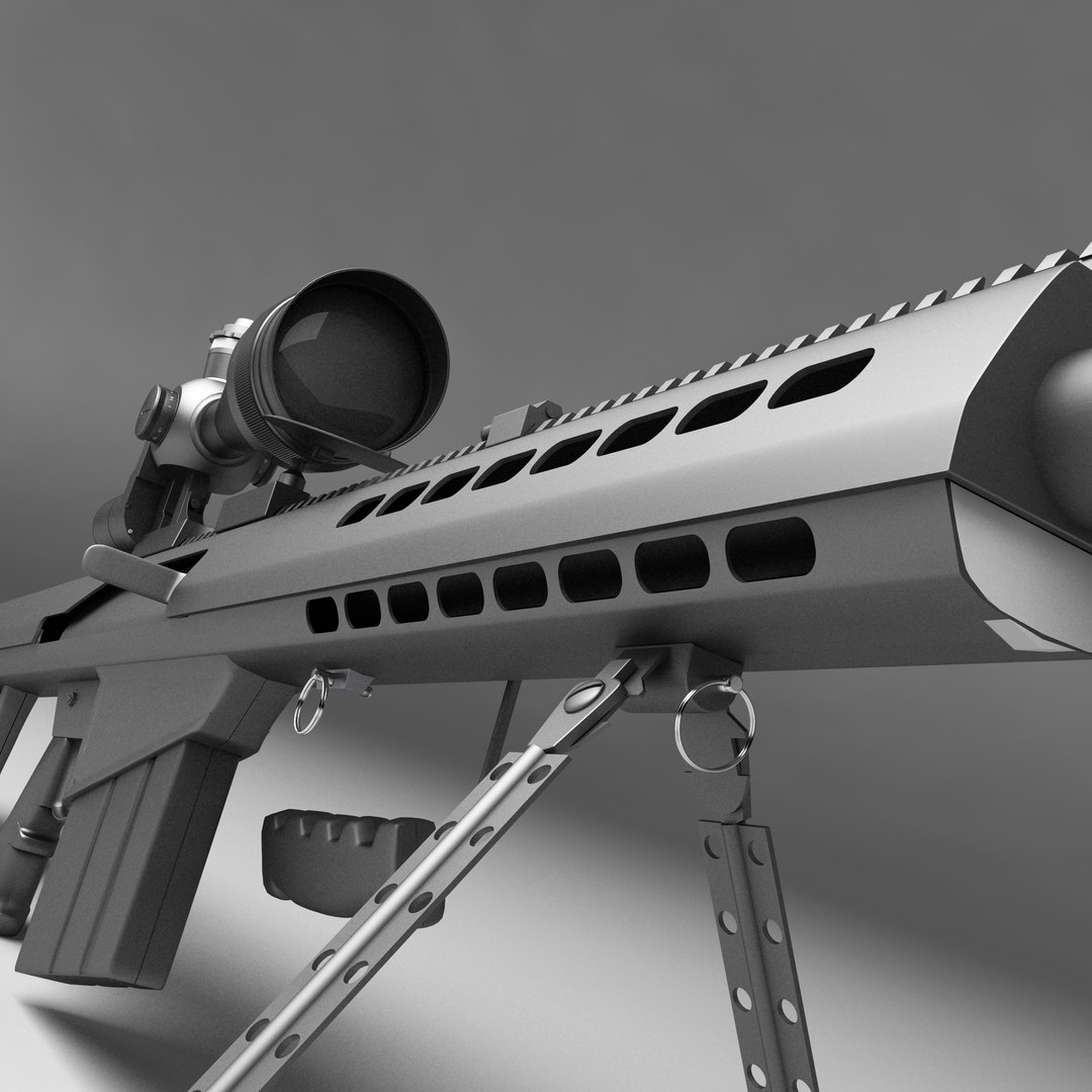 3d Model Barrett Military