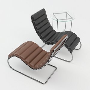 3D Knoll MR Chaise Lounge Chair Set