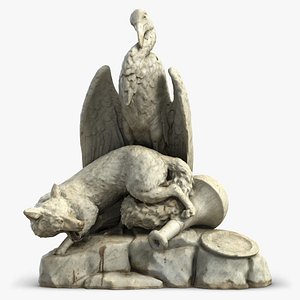 Sculpture The Fox And The Stork