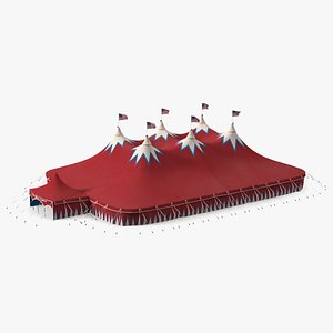 Circus Tent Dark Red model