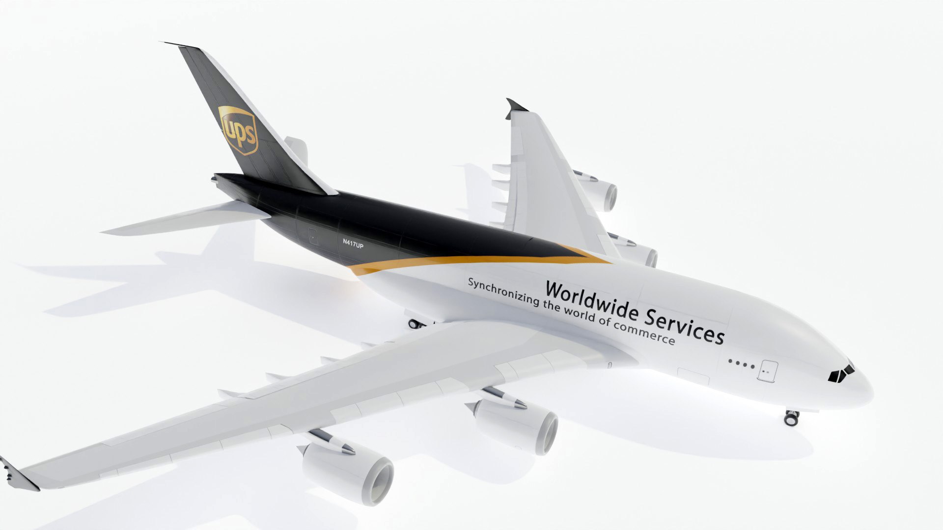 Airbus A380 Ups Airliner 3d Model