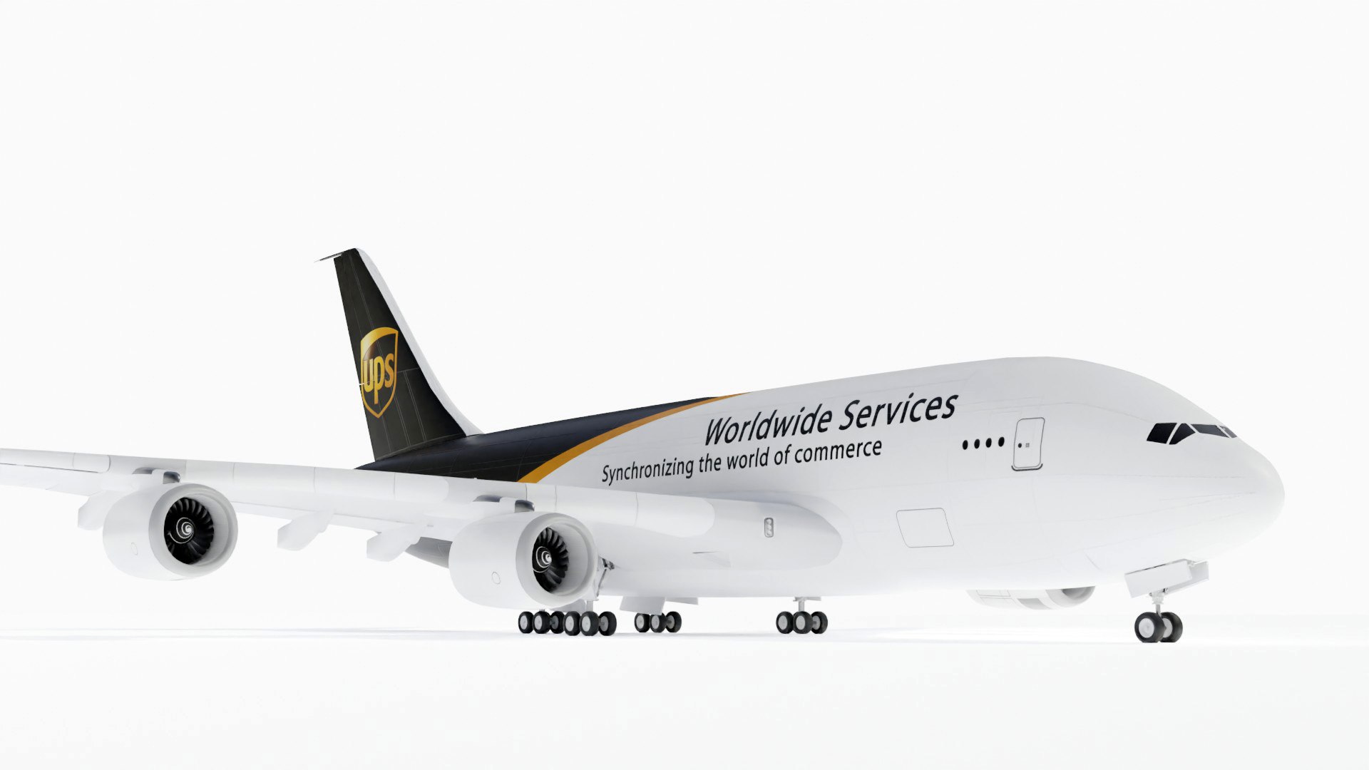 Airbus A380 Ups Airliner 3d Model