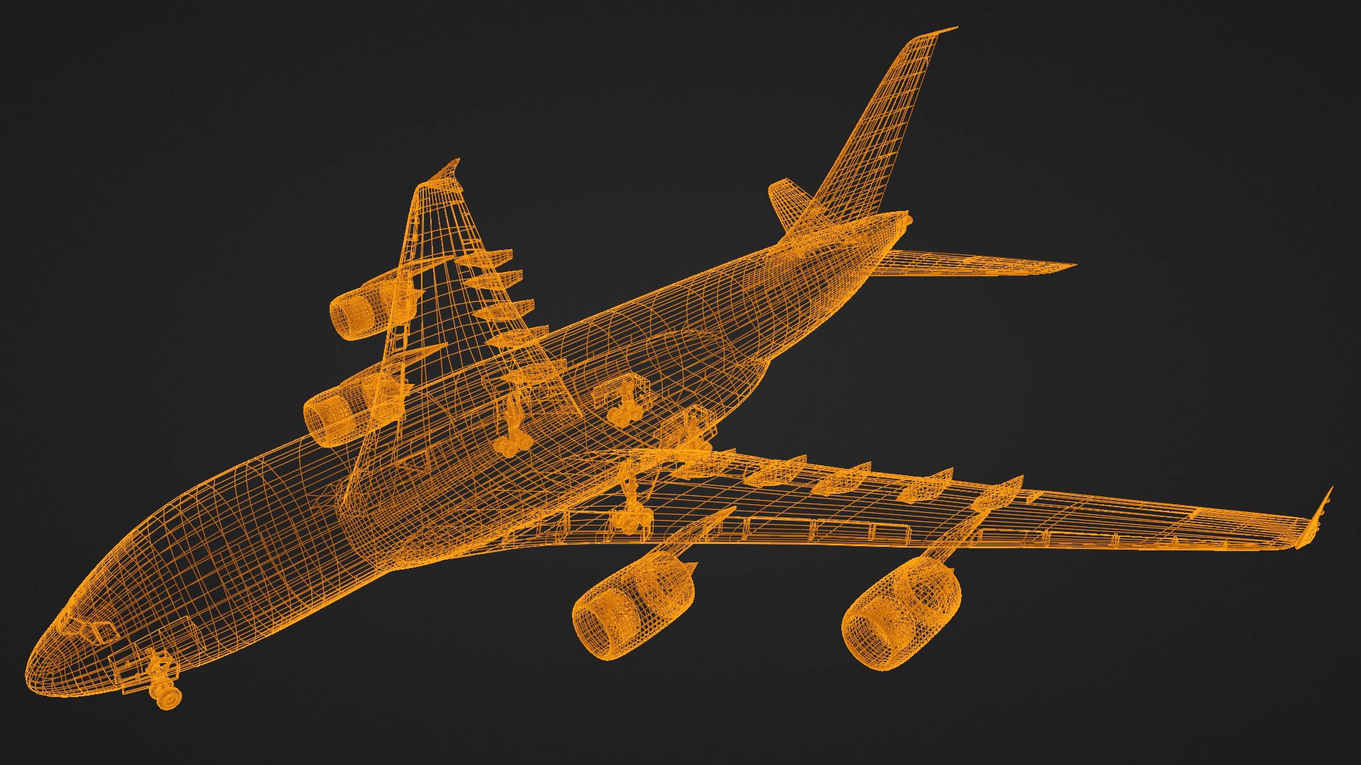 Airbus A380 Ups Airliner 3d Model