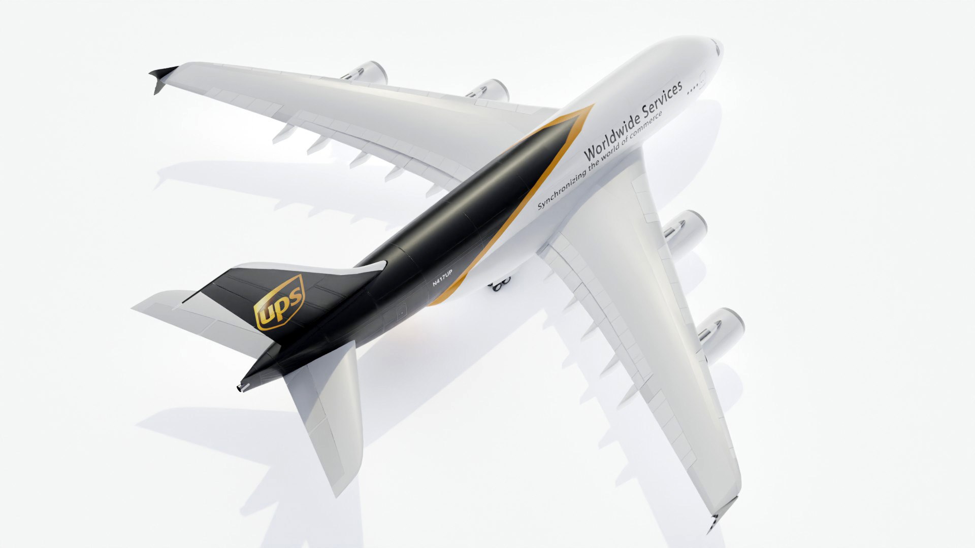 Airbus A380 Ups Airliner 3d Model