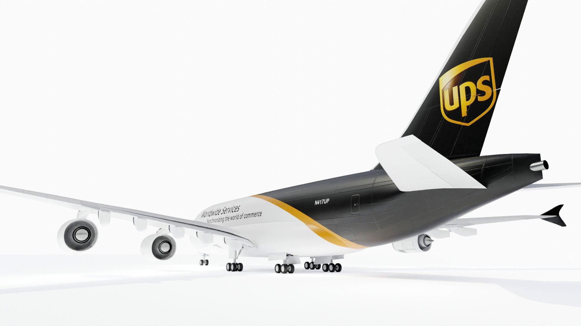 Airbus A380 Ups Airliner 3d Model