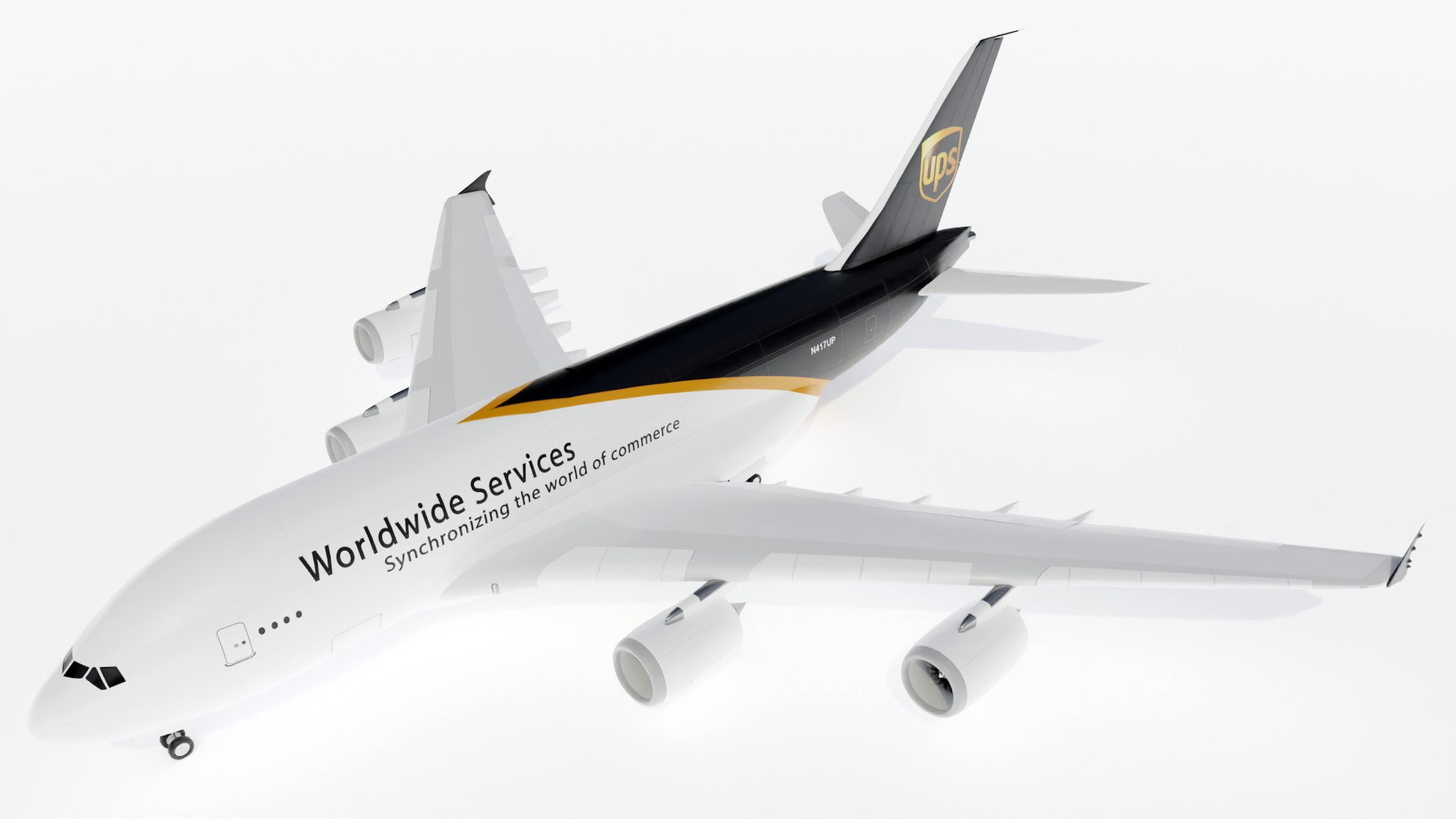 Airbus A380 Ups Airliner 3d Model