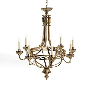 3ds max candle chandelier bronze